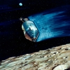 Rendered Image of Lunar Satellite Being Ejected into Lunar Orbit During the Apollo 15 Mission Variante 1