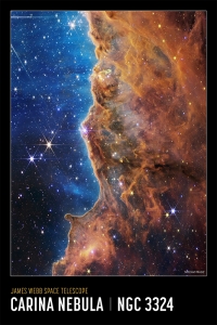 Carina Nebula Poster, Taken by NASAs James Webb Space Telescope