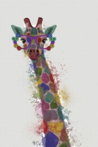 Rainbow Animals No. 8 - Giraffe