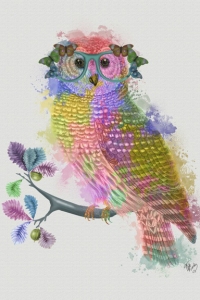 Rainbow Animals No. 9 - Owl