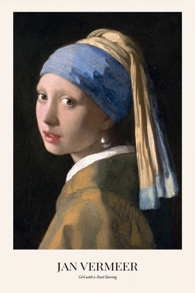 Jan Vermeer - Girl with a Pearl Earring Variante 1 | 60x90 cm | Premium-Papier wasserfest