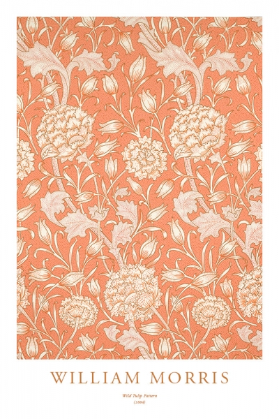 William Morris - Wild Tulip Pattern Variante 1 | 13x18 cm | Premium-Papier