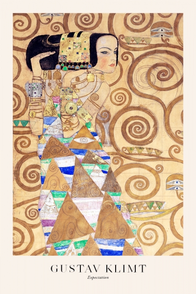 Gustav Klimt - Expectation Variante 1 | 60x90 cm | Premium-Papier wasserfest