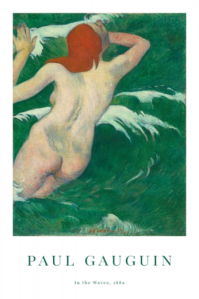 Paul Gauguin - In the Waves Variante 1 | 60x90 cm | Premium-Papier wasserfest