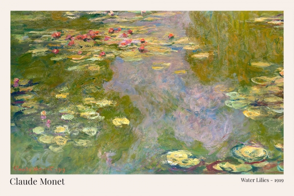 Claude Monet - Water Lilies, 1919 Variante 1 | 13x18 cm | Premium-Papier