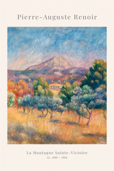 Pierre-Auguste Renoir - La Montagne Sainte-Victoire Variante 1 | 13x18 cm | Premium-Papier
