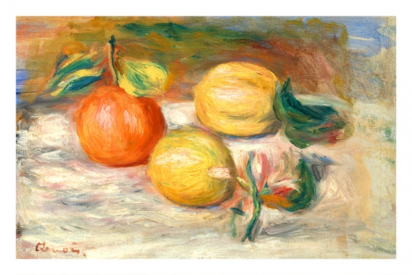Pierre-Auguste Renoir - Lemons and Orange Variante 1 | 60x90 cm | Premium-Papier wasserfest