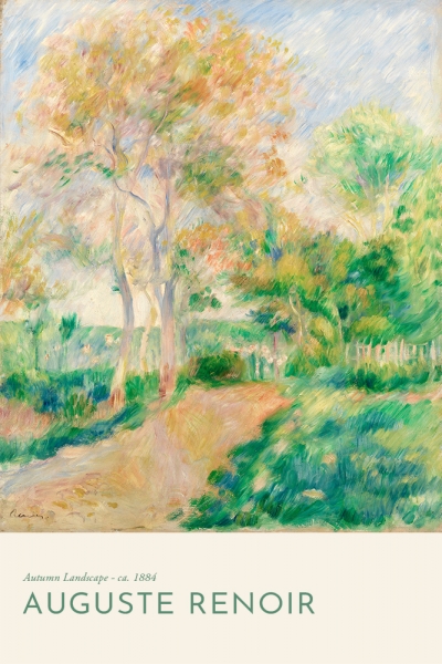 Pierre-Auguste Renoir - Autumn Landscape Variante 1 | 60x90 cm | Premium-Papier wasserfest