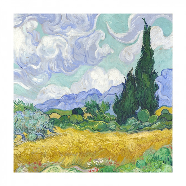 Vincent van Gogh - Wheat Field with Cypresses 