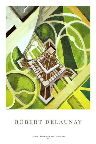 Robert Delaunay - La Tour Eiffel et Jardin du Champ de Mars Variante 1 | 60x90 cm | Premium-Papier wasserfest