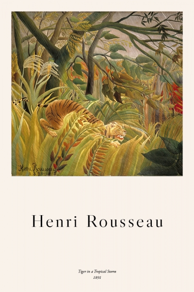 Henri Rousseau - Tiger in a Tropical Storm Variante 1 | 60x90 cm | Premium-Papier wasserfest