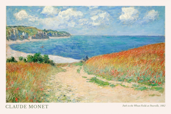 Claude Monet - Path in the Wheat Fields at Pourville Variante 1 | 13x18 cm | Premium-Papier