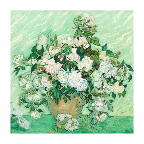 Vincent van Gogh - Roses, 1890 Variante 1 | 40x40 cm | Premium-Papier