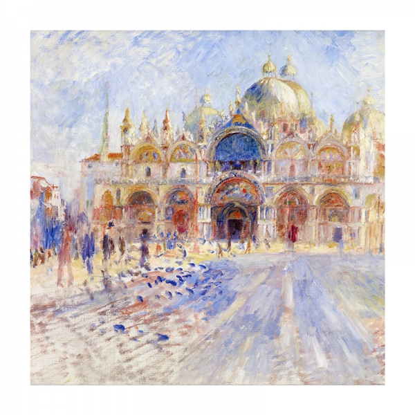 Pierre Auguste Renoir - The Piazza San Marco, Venice Variante 1 | 40x40 cm | Premium-Papier