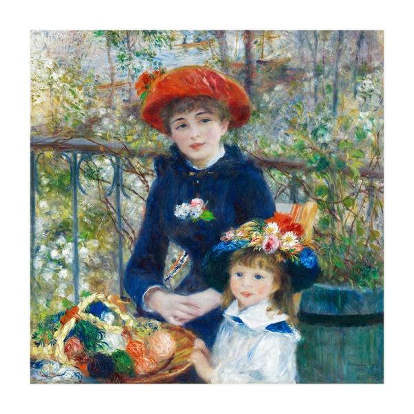 Pierre-Auguste Renoir - Two Sisters (On the Terrace) Variante 1 | 40x40 cm | Premium-Papier