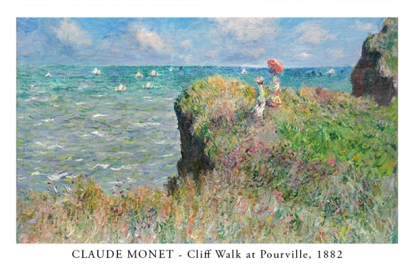 Claude Monet - Cliff Walk at Pourville Variante 1 | 60x90 cm | Premium-Papier wasserfest