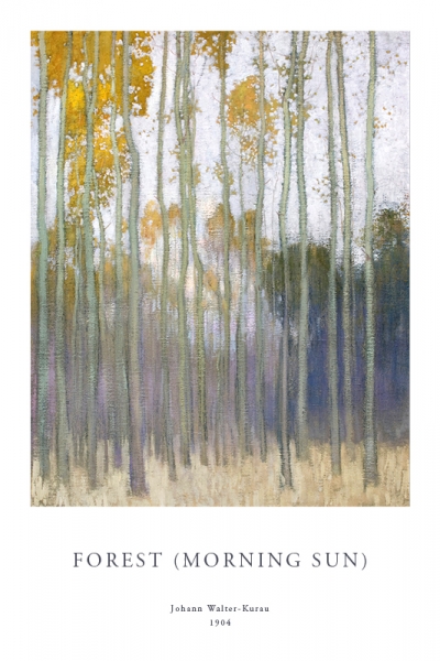 Johann Walter-Kurau - Forest (Morning Sun) Variante 1 | 60x90 cm | Premium-Papier wasserfest