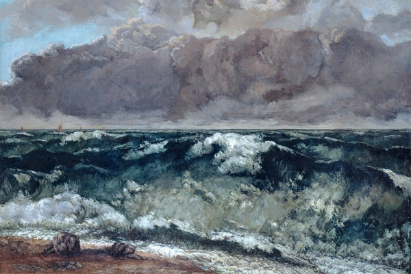 Gustave Courbet - La vague Variante 3 | 13x18 cm | Premium-Papier