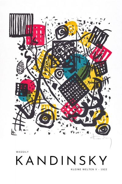 Wassily Kandinsky - Kleine Welten V (Small Worlds V) Variante 1 | 13x18 cm | Premium-Papier