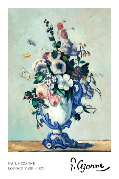 Paul Cézanne - Rococo Vase Variante 1 | 60x90 cm | Premium-Papier wasserfest