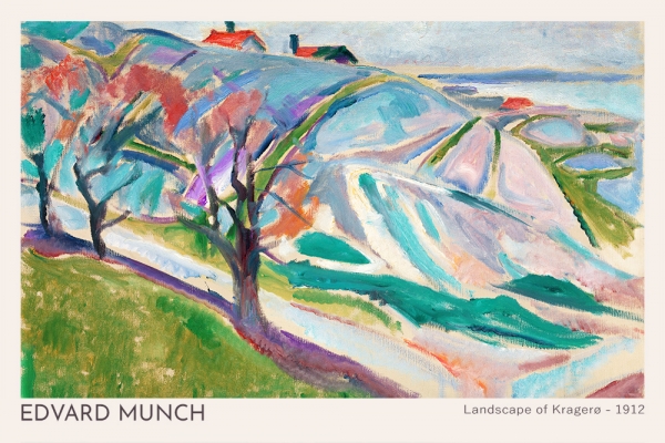 Edvard Munch - Landscape of Kragero Variante 1 | 60x90 cm | Premium-Papier wasserfest