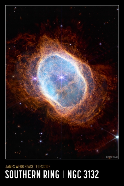 Southern Ring Nebula Poster, taken by NASAs James Webb Space Telescope Variante 1 | 13x18 cm | Premium-Papier