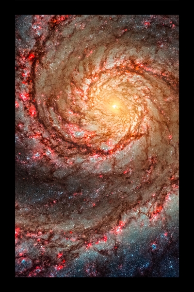 The Whirlpool Galaxy (Messier 51a), Image Taken by NASA Variante 1 | 13x18 cm | Premium-Papier