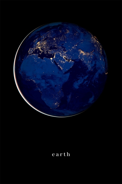 NASA Image of Earth No. 2 Variante 1 | 13x18 cm | Premium-Papier