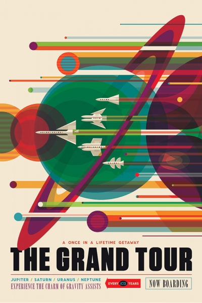 "The Grand Tour" - Visions of the Future Poster Series, Credit: NASA/JPL Variante 1 | 13x18 cm | Premium-Papier
