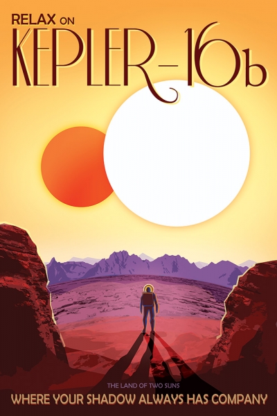 "Kepler 16 b" - Visions of the Future Poster Series, Credit: NASA/JPL Variante 1 | 13x18 cm | Premium-Papier