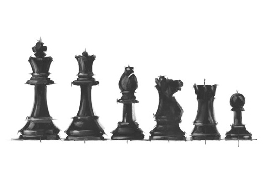 Chess Line-Up Variante 1 | 13x18 cm | Premium-Papier