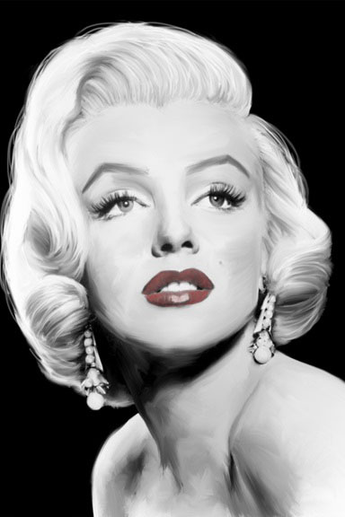 Marilyn Monroe Red Lips Portrait No. 7 