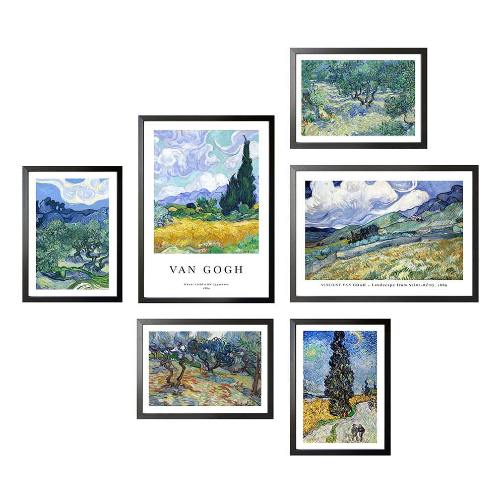 Décoration murale Van Gogh - Landscape and Cypresses 